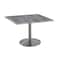 Holland Bar Stool Co 30" Tall OD214 Stainless Steel Table Base 22" Diameter 36"x36" Square Greystone Top OD214-2230SSOD36SQGryStn - alternate 1
